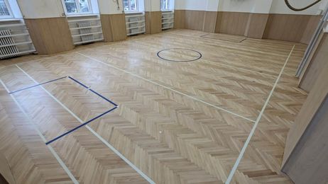 Tělocvična po renovaci parket