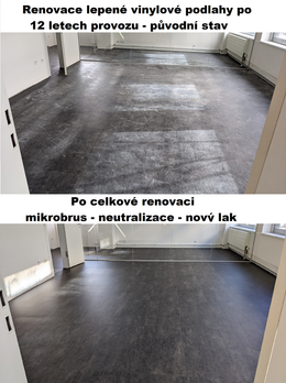Renovace vinylov&eacute; podlahy v kancel&aacute;ři
